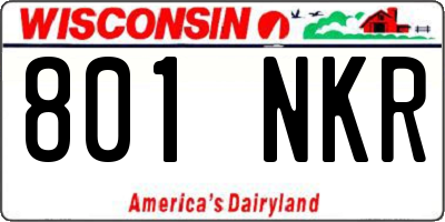 WI license plate 801NKR