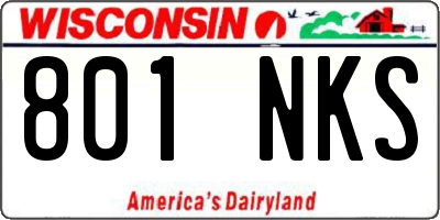 WI license plate 801NKS