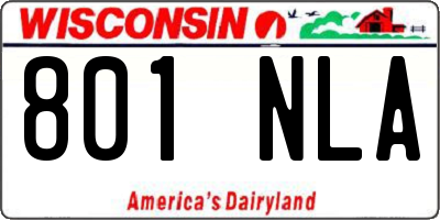 WI license plate 801NLA