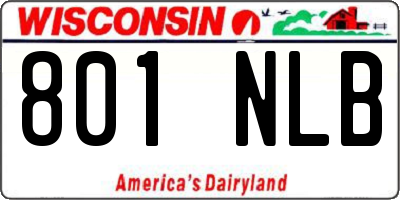 WI license plate 801NLB