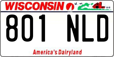 WI license plate 801NLD