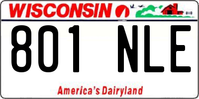 WI license plate 801NLE