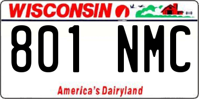 WI license plate 801NMC