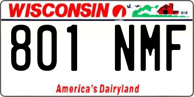 WI license plate 801NMF