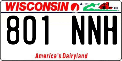 WI license plate 801NNH