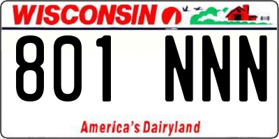 WI license plate 801NNN