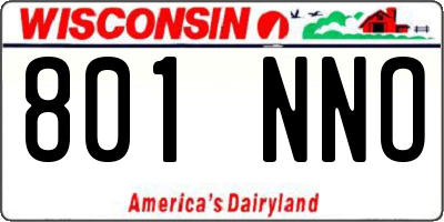 WI license plate 801NNO