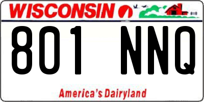 WI license plate 801NNQ