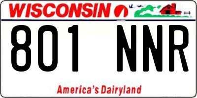 WI license plate 801NNR