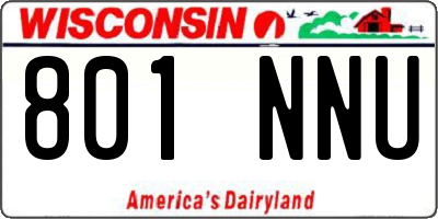 WI license plate 801NNU