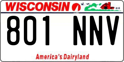 WI license plate 801NNV
