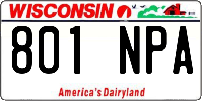 WI license plate 801NPA