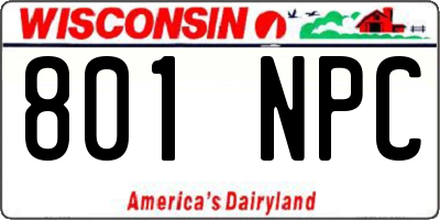WI license plate 801NPC