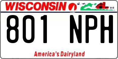 WI license plate 801NPH