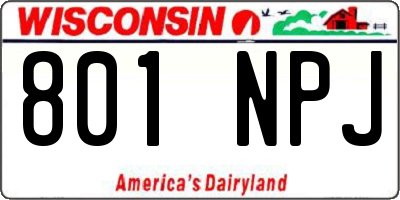 WI license plate 801NPJ