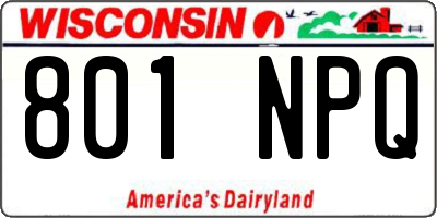 WI license plate 801NPQ