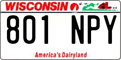 WI license plate 801NPY
