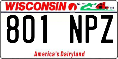 WI license plate 801NPZ