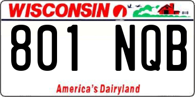 WI license plate 801NQB
