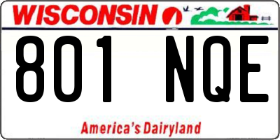 WI license plate 801NQE