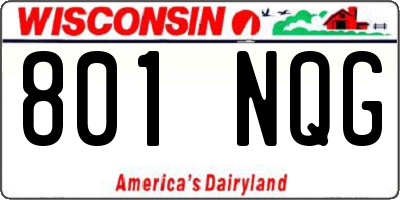 WI license plate 801NQG