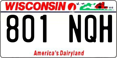 WI license plate 801NQH