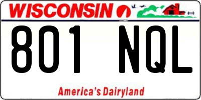 WI license plate 801NQL