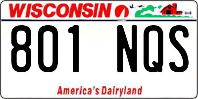 WI license plate 801NQS