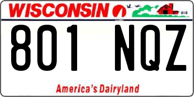WI license plate 801NQZ