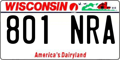 WI license plate 801NRA