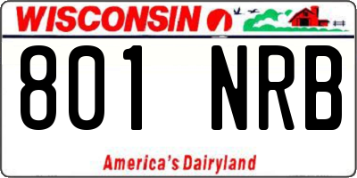 WI license plate 801NRB
