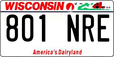 WI license plate 801NRE