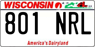 WI license plate 801NRL