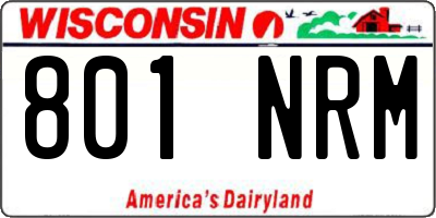 WI license plate 801NRM
