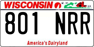 WI license plate 801NRR