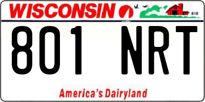 WI license plate 801NRT