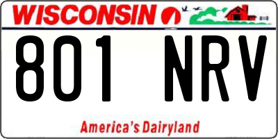 WI license plate 801NRV