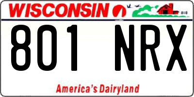 WI license plate 801NRX