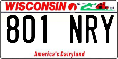 WI license plate 801NRY