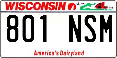 WI license plate 801NSM
