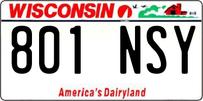 WI license plate 801NSY