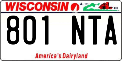 WI license plate 801NTA