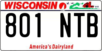 WI license plate 801NTB