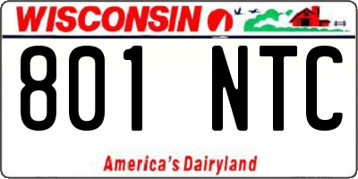 WI license plate 801NTC