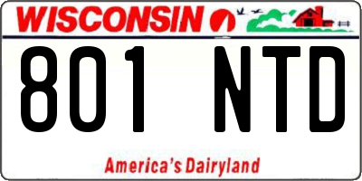 WI license plate 801NTD