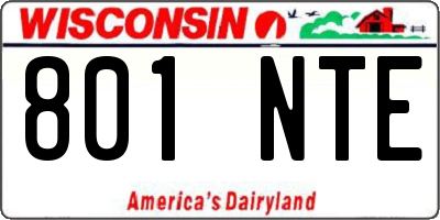 WI license plate 801NTE
