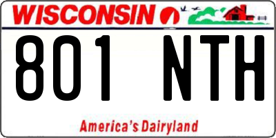 WI license plate 801NTH