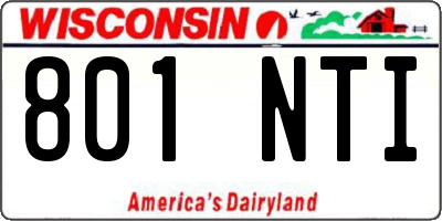WI license plate 801NTI