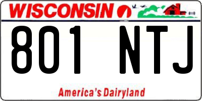 WI license plate 801NTJ