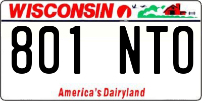 WI license plate 801NTO